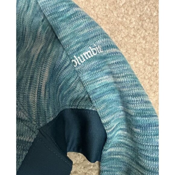 Columbia Optic 1/2 Zip Teal Green Pull Over Sweatshirt Womens Large - Picture 5 of 6